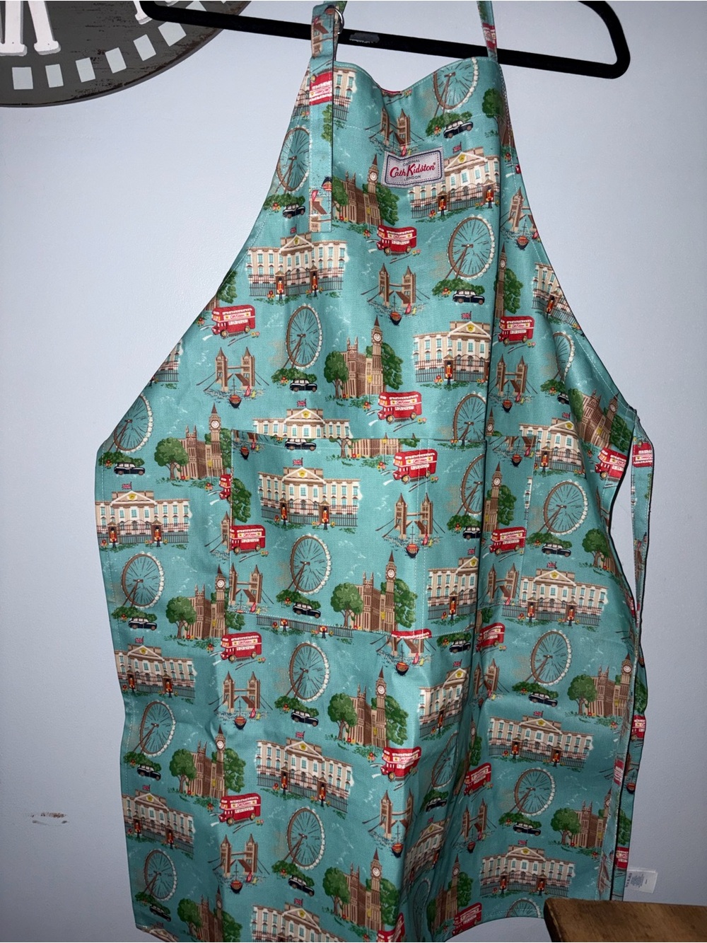 Cath Kidston Teal London-Print Kitchen Apron